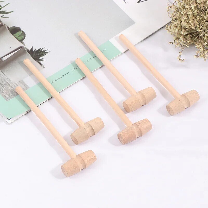 1/5/10Pcs Wooden Hammer Mallet Carving Tool Leather Craft Jewelry Making Hammer Tool