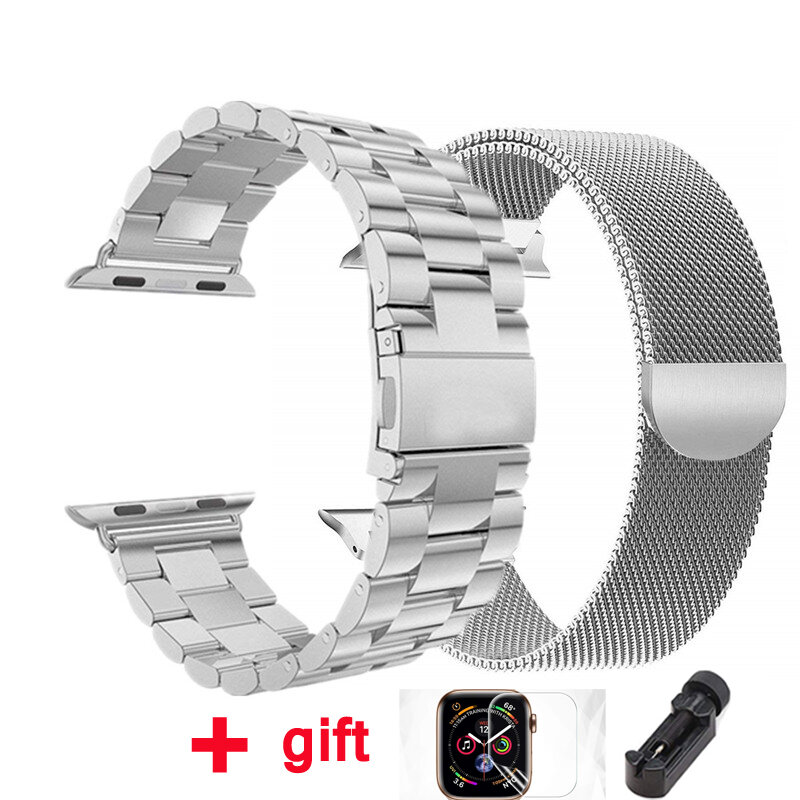 Milanese Loop strap per Apple watch band 42 millimetri 38 millimetri iWatch fascia 44 millimetri 40 millimetri In Acciaio bracciale in acciaio apple Accessori Per orologi