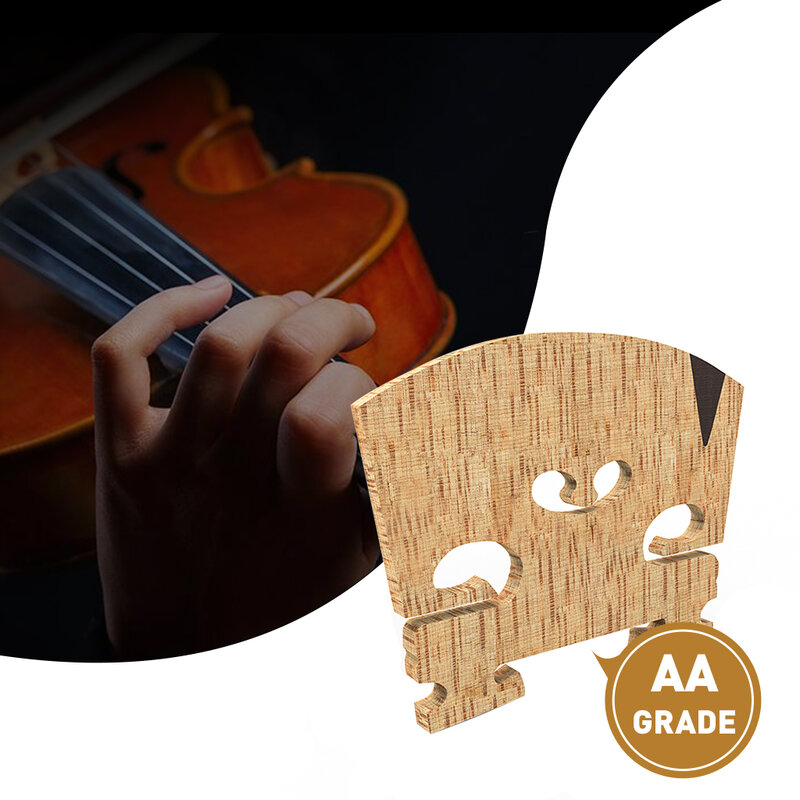 NAOMI 10pcs/1set Master AA Grade Snow Flake Texture Maple 4/4 ponte per violino con sostituzione intarsio in ebano E per violino violino