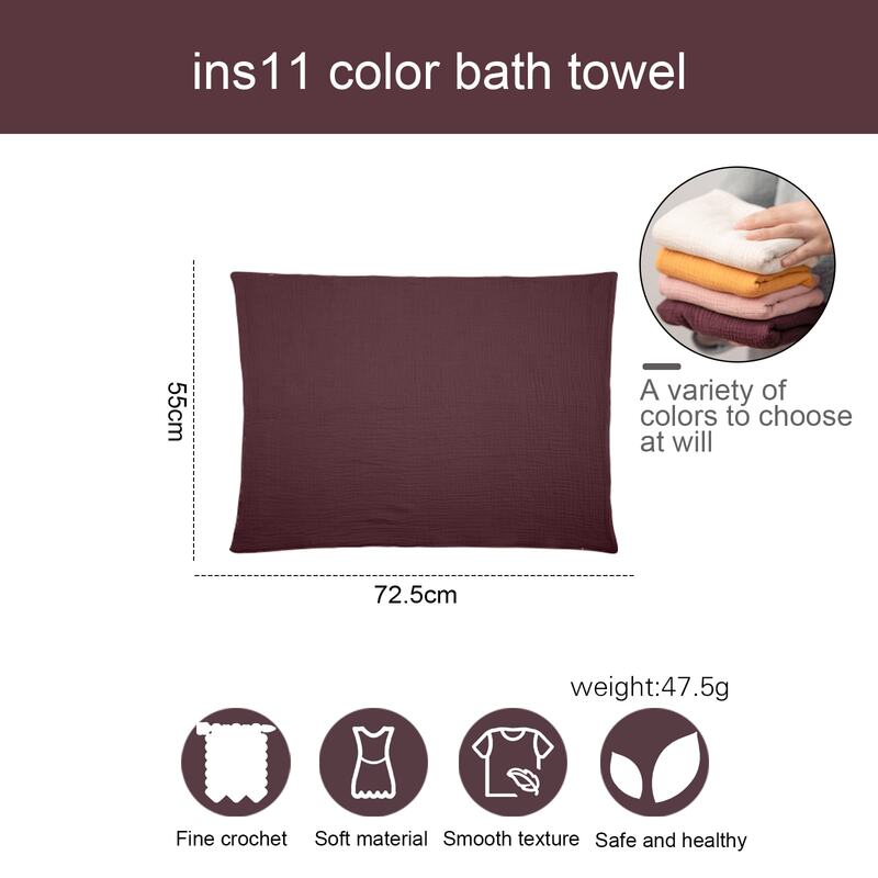 Muslin Swaddle Sequares Baby Towels Scarf Swaddle Bath Towel Newborn Handkerchief Bathing Feeding Face Washcloth Wipe 55*72.5cm
