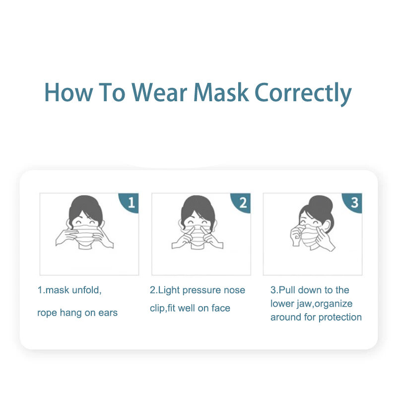50 шт 3 слоя детские одноразовые маски со ртом для лица дети дышащие анти-капельки/загрязнения ушной петли защитные маски Быстрая доставка