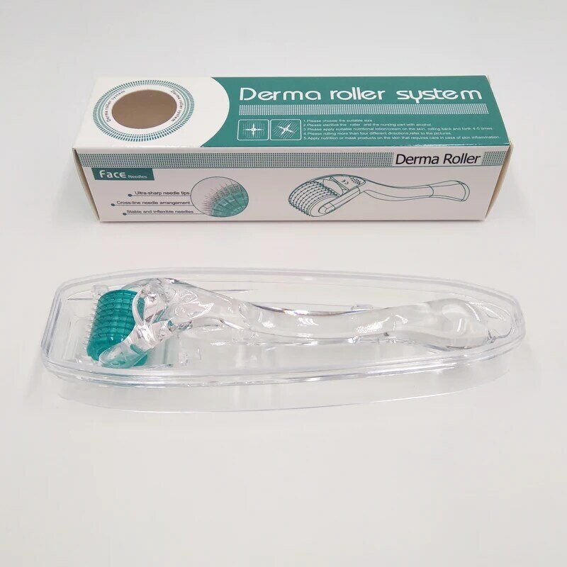 192 Real Needle Dermaroller Face Skin Care Derma Roller For Beard Scalp Hair Growth and Acne Scar MTS Microneedling Mesotherapy