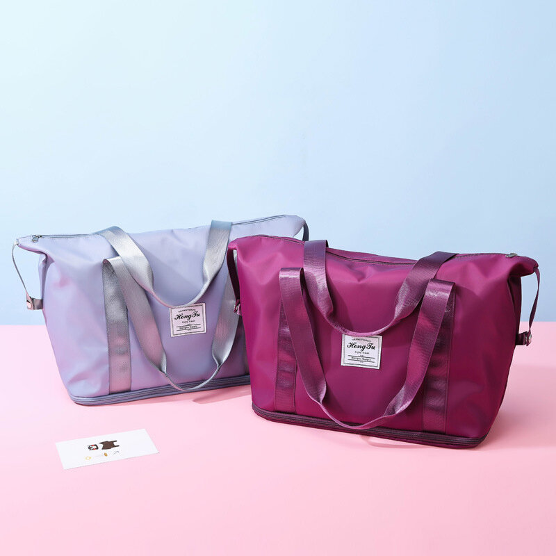 Borsa da viaggio grande moda estensibile borsa da donna borsa Tote borsa borsa a tracolla impermeabile in Nylon borsa da palestra per Weekend da donna