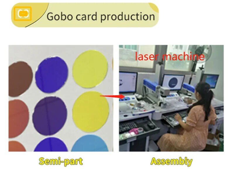 Máquina da marcação do laser do desktop da máquina da marcação do laser da fibra para lentes do gobo do projetor do logotipo engaving igualmente para o plástico/vidro