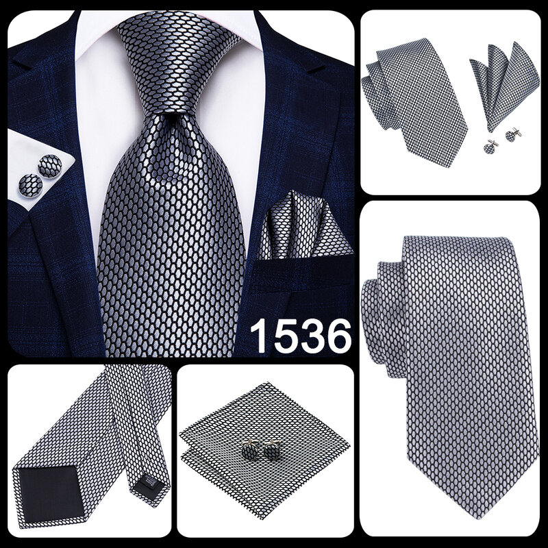 Hi-Tie-Corbata de Cachemira 8,5 de seda para hombre, corbatas formales de lujo para boda, 100% cm, color negro