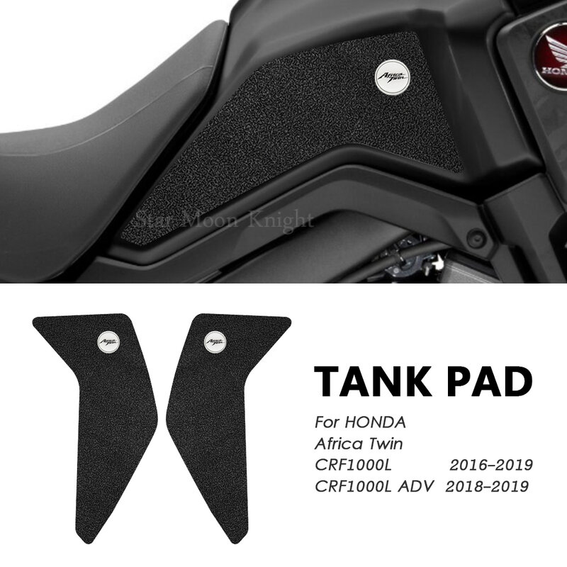 Motorcycle leather Tank Pad Protector Sticker Decal Gas Knee Grip Tank Traction Pad For Honda CRF1000L ADV Africa Twin 2016-2019