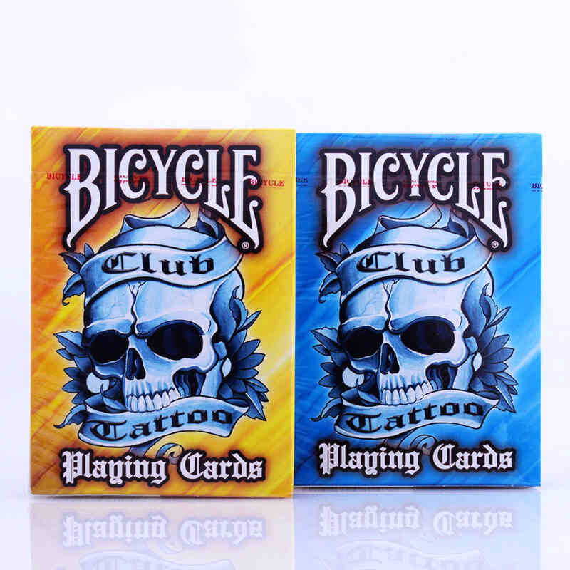 1 cubierta de bicicleta Club tatuaje V2 bicicleta cartas de juego de cartas de bicicleta normal cubierta de ciclista tarjeta trasera truco mágico utilería mágica