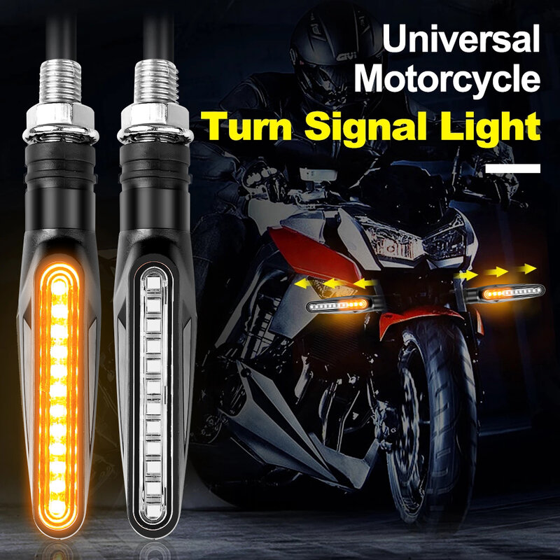 Motorcycle Led Turn Signals Directional Indicators Flashing Rear Tail Brake Flasher Light Stop Signal Light Motorcycle DRL Lamp
