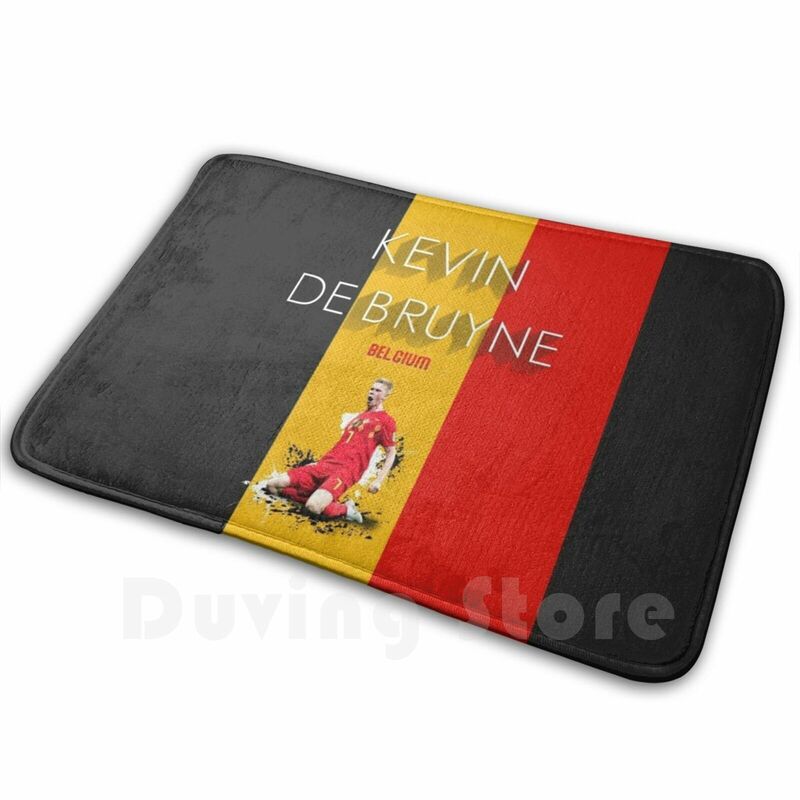 Kdb-alfombra antideslizante King Of Belgium para dormitorio, alfombrilla de fútbol, Vintage, Red Devils, brezo Hazard, 2018