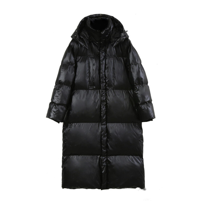 Winter 2023 Female Jacket Pocket Zipper Cotton Padded Hooded Parkas Coat Thick Warm Loose Casual Oversized Women Ropa De Mujer