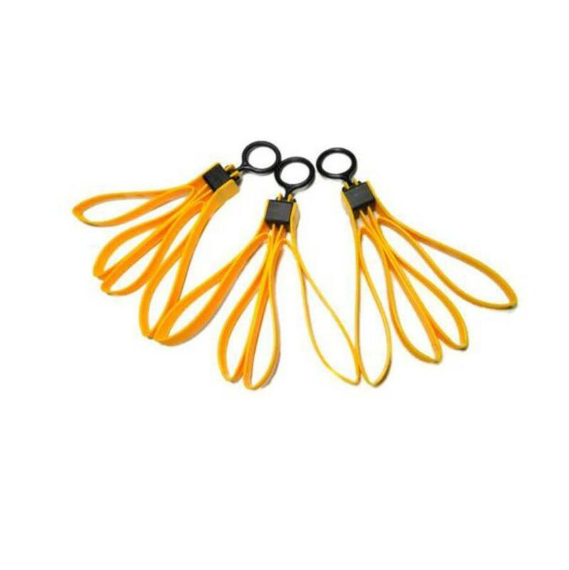 Tactical Plastic Cable Tie Strap Handcuffs CS Decorative Belt Yellow Black Orange(1set/3pcs)
