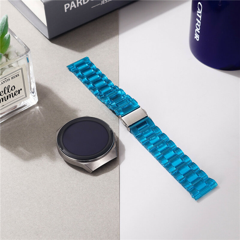Correa transparente para Huami Watch GT3 GT2 GT2E, pulsera deportiva duradera y colorida, accesorios para reloj, 20 y 22mm