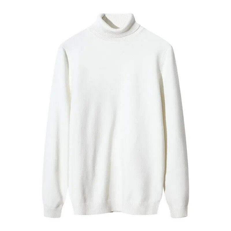 Ukuran Besar Pria Musim Gugur dan Musim Dingin Sweater Sweater Kerah Tinggi Sweater Ditambah Pupuk untuk Meningkatkan Pakaian Hangat