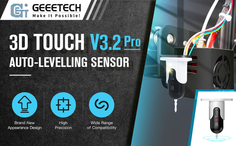 Sensor Leveling Otomatis Geeetech Edisi Baru 3D Touch V3.2 Pro untuk Printer 3D Geeetech Meningkatkan Presisi Pencetakan