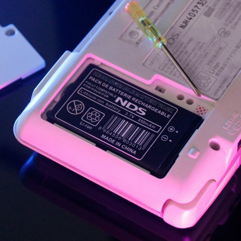 OSTENT 850mAh 충전식 리튬이온 배터리 교체 + 도구 모음 키트 Nintendo DS NDS 용, 닌텐도 DS nds용 도구 모음