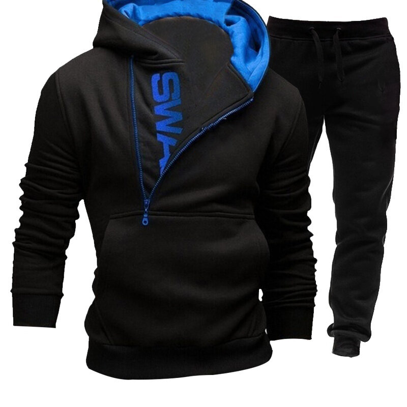 NEW Tracksuit Men's 2 Pieces Set Sweatshirt and Sportspants Outfits  Zipper Hoodies Casual Men's Clothing  Plus Size Ropa Hombre