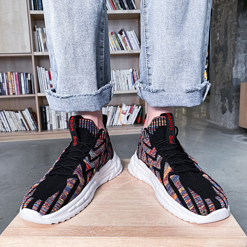 2021 lace-up 패션 스니커즈 남성 스포츠 신발 편안한 통기성 남성 운동화, 인기 판매 가을 미끄럼 방지 훈련 신발