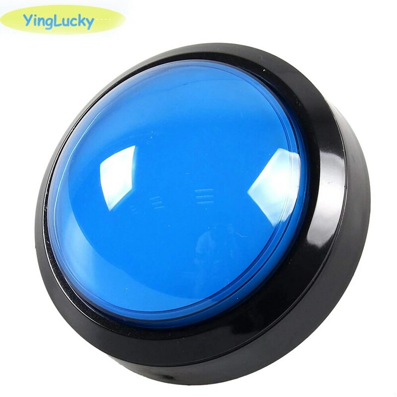 Botão iluminado para Arcade, Botão de pressão Big Dome, Botão Power LED, Interruptor com Microswitch, 12V, 100mm, 1PC