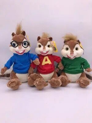 Alvin e os Esquilos Bonecas de Pelúcia, Brinquedos Recheados Bonitos para Crianças, Presente, 10 ", 25 cm