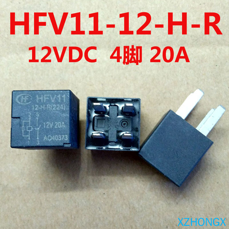 Hfv11 / 12-h-r relé para automóvel, grupo de 4 pinos, abre normalmente, 20a
