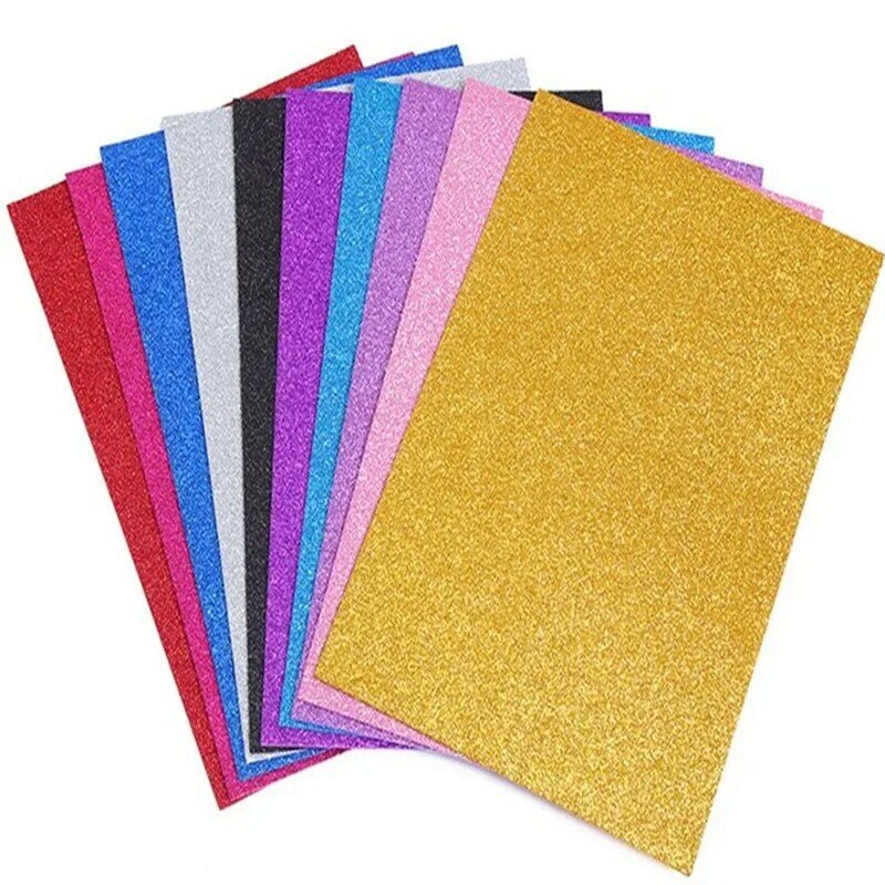 20*30 Cm Glitter Schuim Papier Gesneden Plakboek Sticker Kids Diy Craft Handgemaakt Materiaal Bruiloft Feest Decoratie Spong Papier