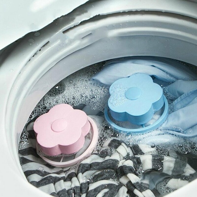 Sac filtrant flottant pour Machine à laver, Type fleur de prunier, maille de lavage, attrape-cheveux, outil de nettoyage pour Machine à laver