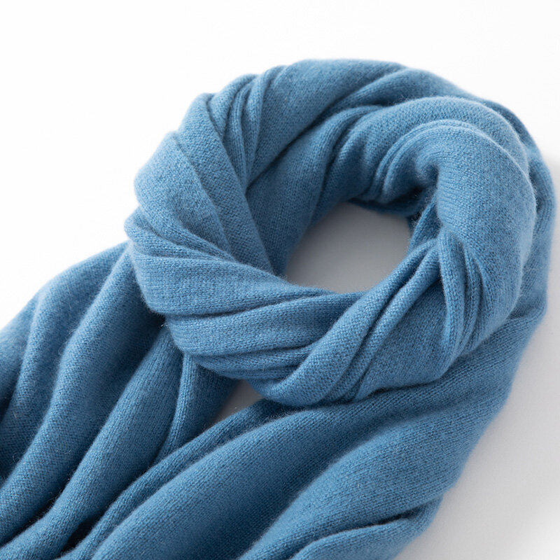 Sciarpa donna 100% Pashmina Knitting 180*45cm 19 colori Top Grade 2023 inverno autunno Soft Warm Laides sciarpe in puro Cashmere
