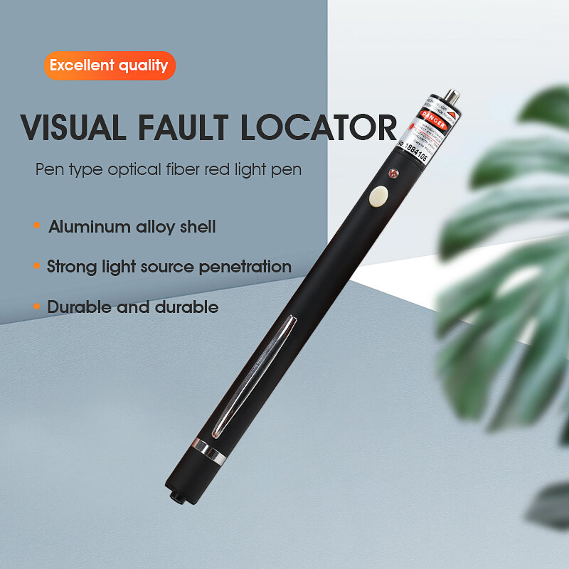 30mw Red Laser Fiber Optic Visual Fault Locator Cable Tester Meter with 2.5mm Universal Connector