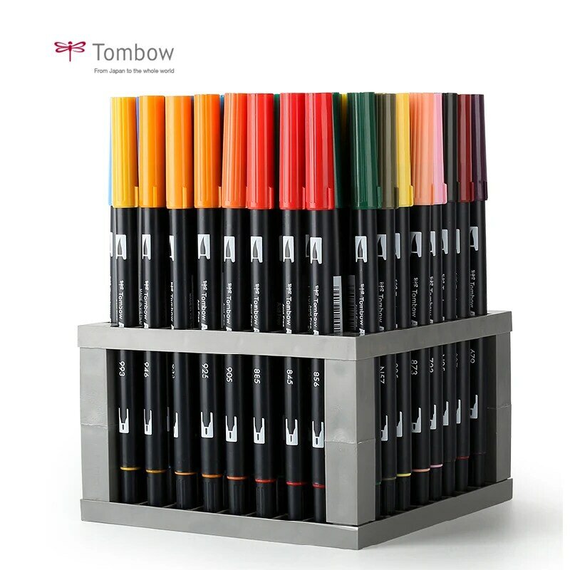 ญี่ปุ่น Tombow ABT Dual น้ำแปรง Pen & Fine Tip ปากกา Professional ประดิษฐ์ตัวอักษรปากกา Marker สำหรับ Bullet Journaling การ์ดทำ