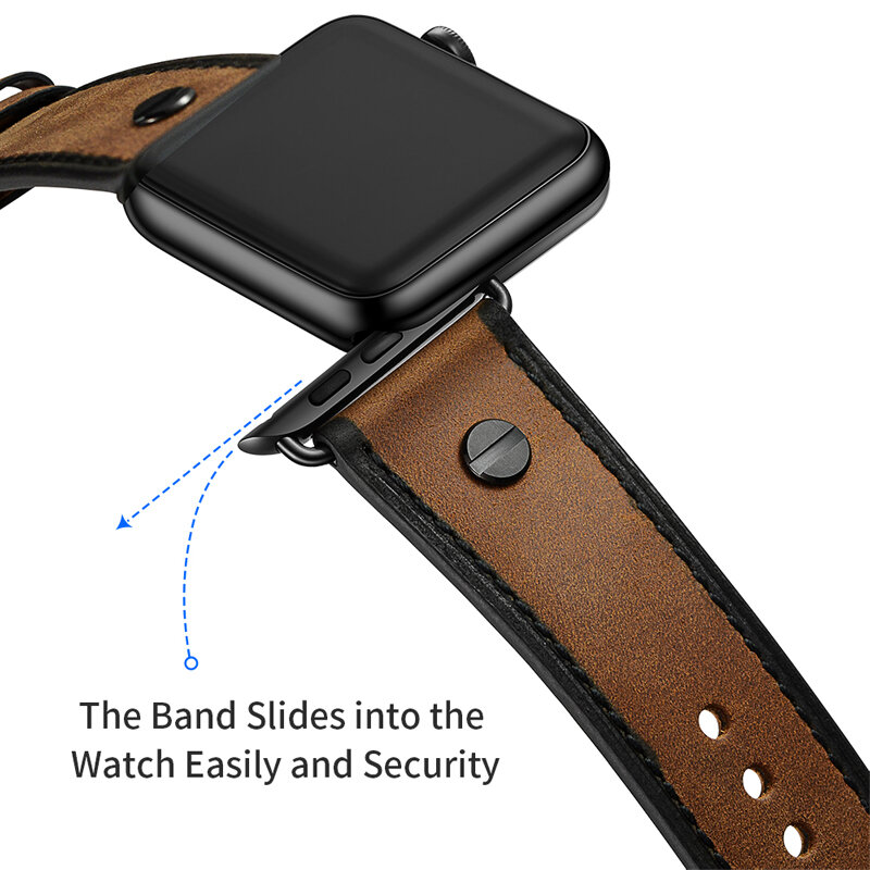 Cinturino In vera Pelle per Apple watch band 44 millimetri 42 millimetri 40 millimetri 38 millimetri iwatch serie 5/4/3/2/1 nobile cinturino del braccialetto di Accessori