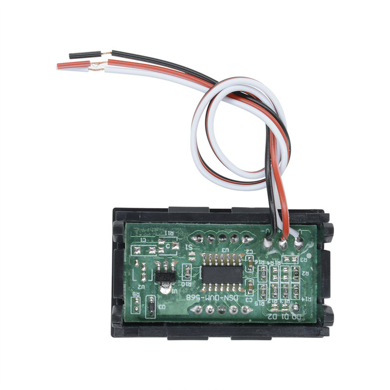 Digital LED Display Painel medidor de tensão, 3 fios voltímetro, vermelho, azul, verde, 0,56 ", 0-30V, 50pcs por lote