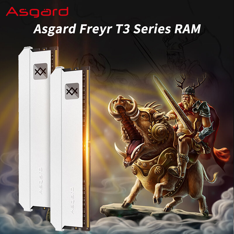 Asgard ความทรงจำ DDR4 RAM 8GB 16GB 8GBX2 3200MHz 3600MHz Freyr Series หน่วยความจำ RAM UDIMM เดสก์ท็อปภายในหน่วยความจำ Dual-Channel