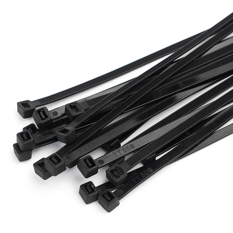 100 шт./пакет, нейлоновые кабельные стяжки в ассортименте, самоблокирующиеся стяжки, стяжки для проводов, пластиковые стяжки, самоблокирующиеся стяжки