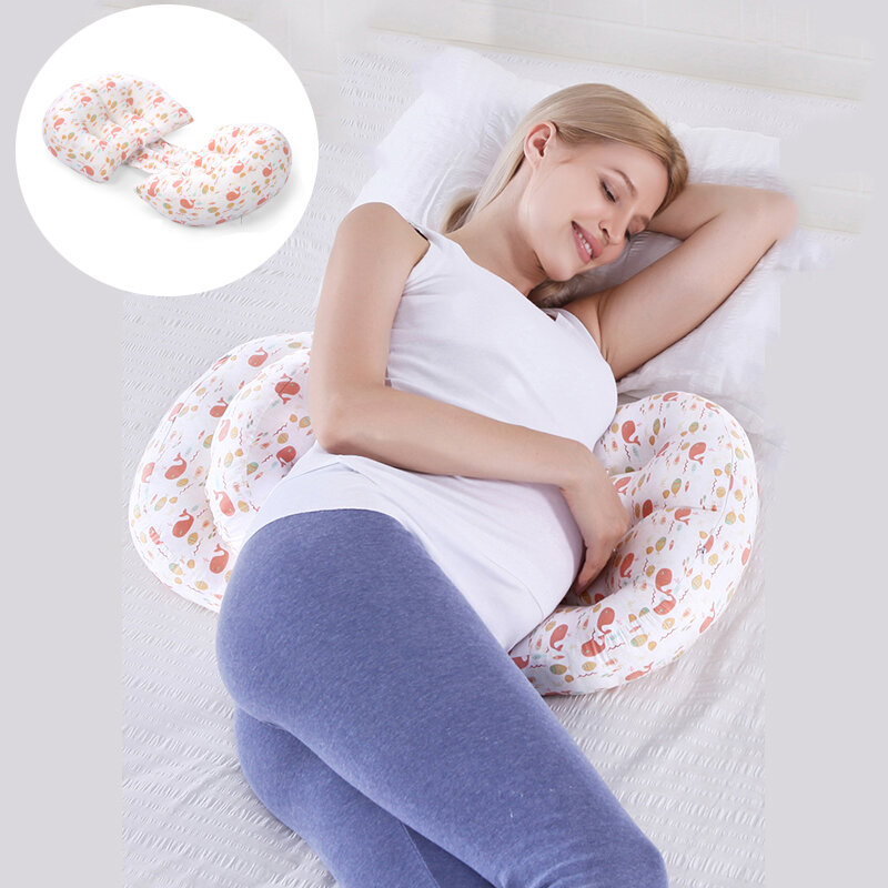 Bawełniana talia poduszka dla mamy dla kobiet w ciąży poduszka ciążowa U pełne poduszki do spania poduszka ciążowa produkty