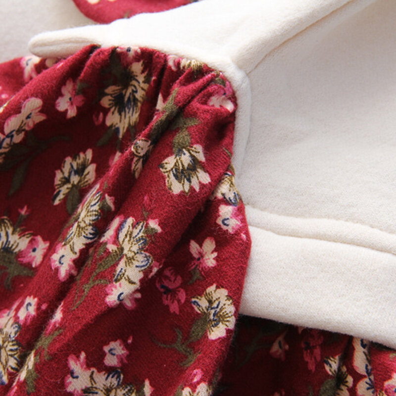 HUMOR BEAR-Robe de princesse à fleurs pour petite fille, vêtement mignon pour enfant en bas âge, collection été-automne