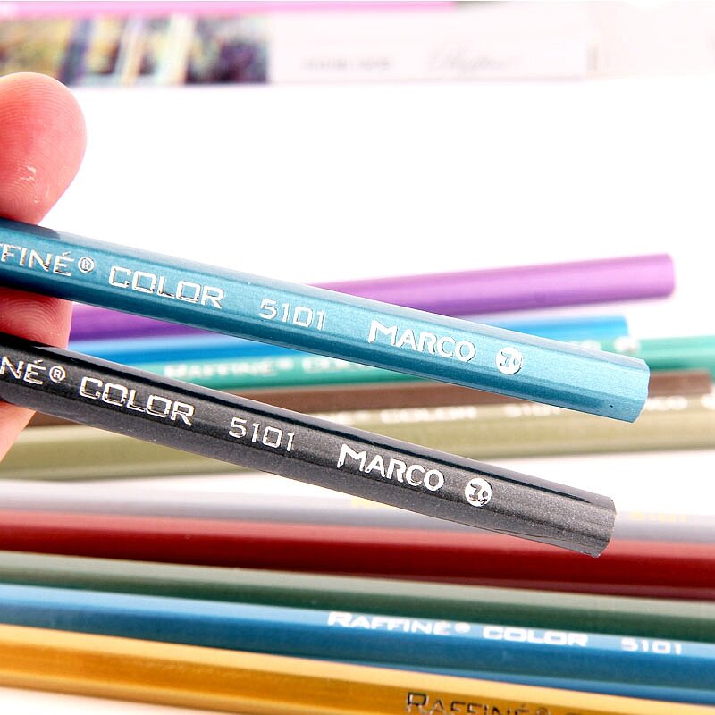 Conjunto de lápis de cor metálica-12 cores, lápis de cor para desenho colorido, conjunto de lápis de esboço artístico para escola, artigos de papelaria