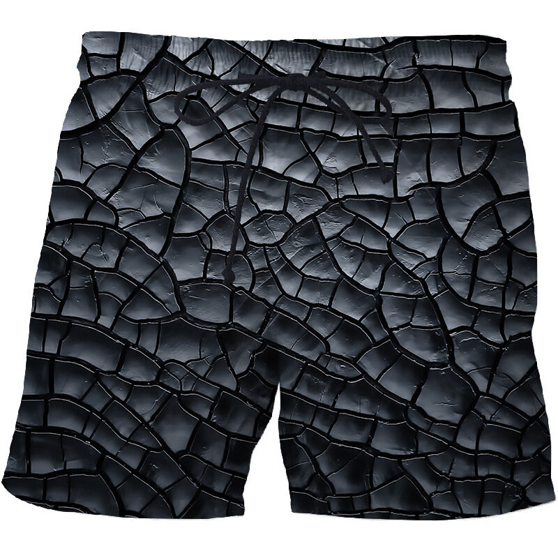 Calças de praia de férias de verão 3d listras tonturas impressas troncos de natação de secagem rápida personalizado calças de praia masculinas 2020 novo