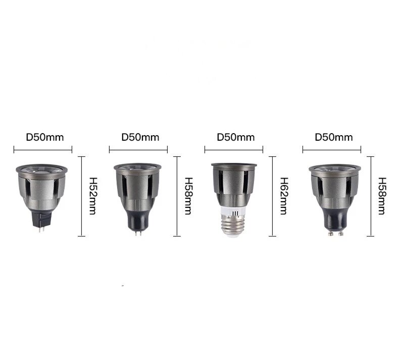 Bombilla LED regulable GU10/GU5.3/E27/MR16 COB 9W 12W 15W 85-265V 12V, foco blanco cálido/blanco frío/blanco puro, 10 piezas, nueva