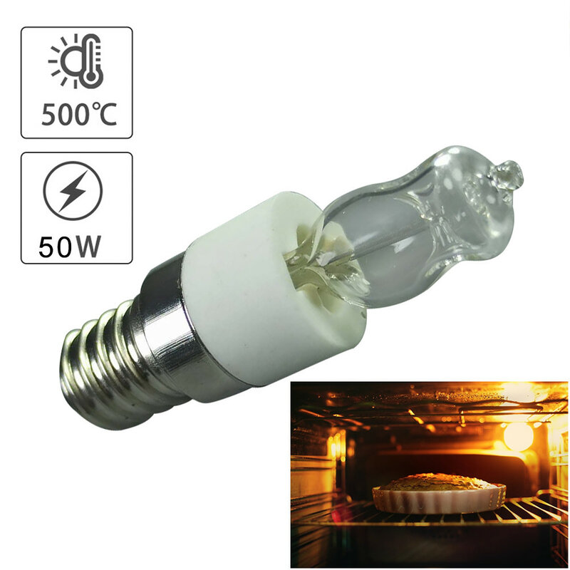 E14 50 واط فرن ضوء لمبة عالية مقاومة للحرارة آمنة مصباح هالوجين مجفف الميكروويف لمبة الحياة إلى 2000H إضاءة المنزل الرائعة