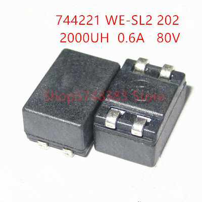 10 шт./лот 744221 WE202 2X2MH 2000UH 0.6A 80V WE-SL2 индуктор стандартного режима