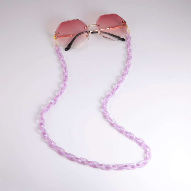 Teamer 패션 안경 체인 여성용 아크릴 선글라스 체인 끈 스트랩 코드 세련된 안경 홀더 목 체인 로프