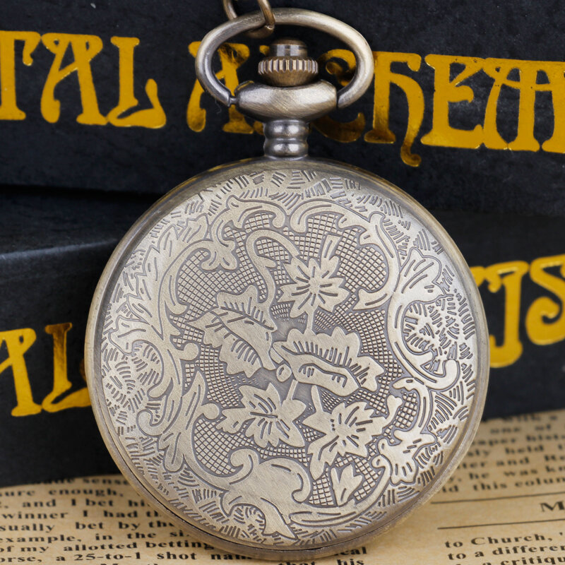 นาฬิกาพกควอตซ์ย้อนยุค steampunk สร้อยคอผู้ชายโบราณผู้ชายผู้หญิงกระเป๋านาฬิกา relogio debolso