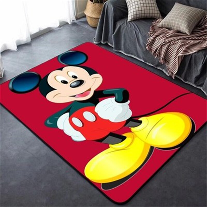 Alfombra de juegos de Minnie y Mickey Mouse para niños y niñas, tapete de puerta de 80x160cm para dormitorio, interior, gimnasio para bebés