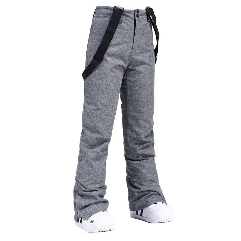 Высококачественные мужские и женские зимние плотные теплые лыжные брюки ветрозащитные водонепроницаемые брюки на подтяжках зимние брюки для сноуборда