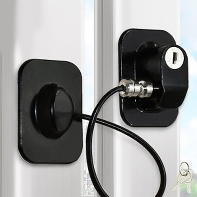 قفل الثلاجة مع مفاتيح خزانة الثلاجة سلامة الطفل حريزعلى الأطفال نافذة الباب درج EM88