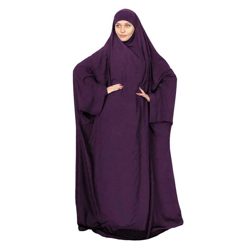 Suknie Khimar jednoczęściowy Amira z kapturem Abaya modlitewny strój hidżab suknia indyk burka islamska odzież pełna szata na Bliskim Wschodzie