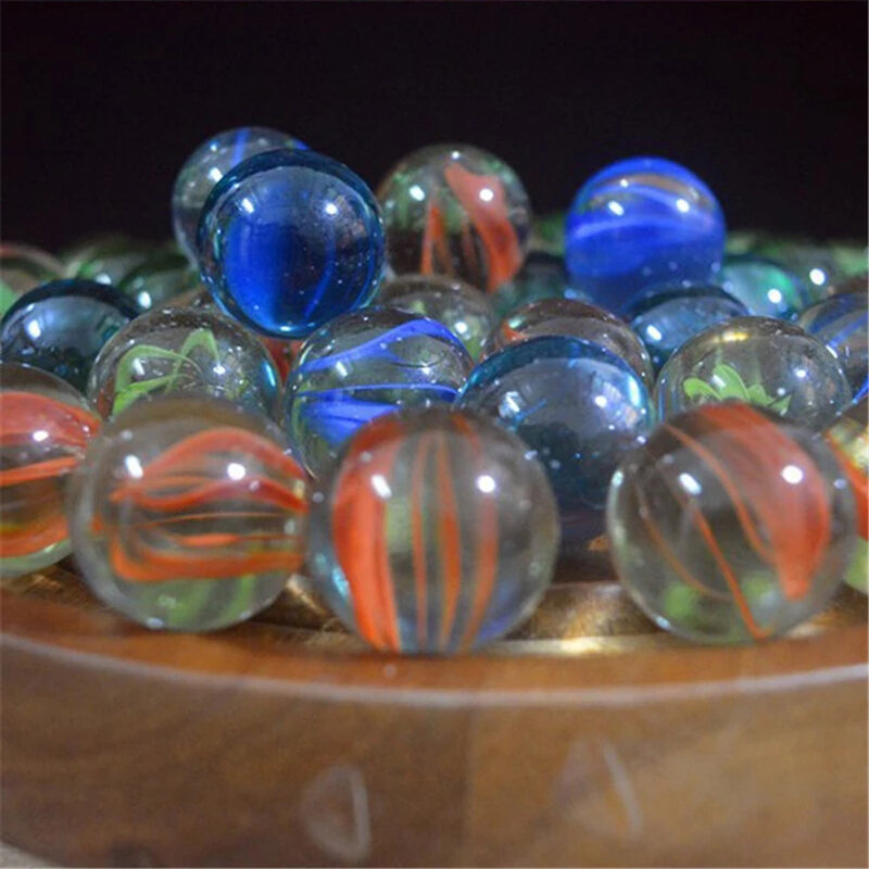 10PCS 14mm Colorful Glass Ball Kids Marble Run Game Marble Solitaire Toy Accs Vase Filler&amp Fish Tank Home Decor Canicas