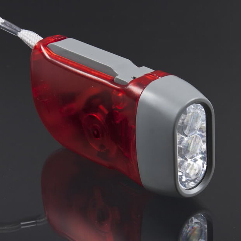 Lampe de poche flambant neuf lampe de poche 3 LED main en appuyant sur Dynamo manivelle