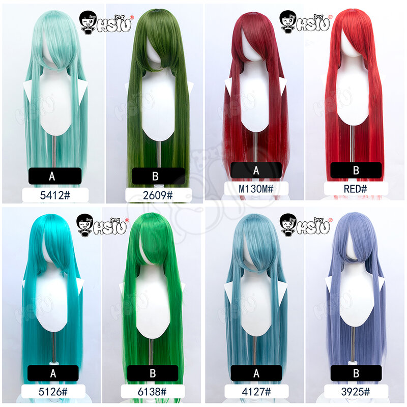 Offerta speciale parrucca Cosplay parrucca sintetica a fibra lunga milwauhsiu milwauparrucche per feste Anime 44 colori 100cm parrucca colorata + cappuccio per parrucca gratuito