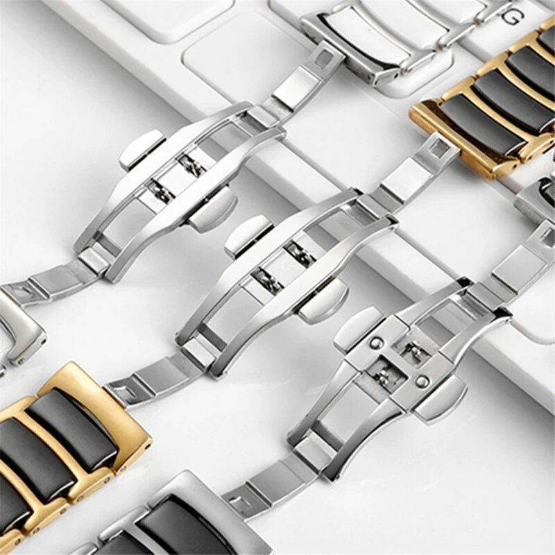 Ремешок керамический для Samsung Galaxy Watch 3 Band, браслет из звеньев для Huawei Watch 3 Pro GT 2 42 мм 46 мм, 22 мм 20 мм